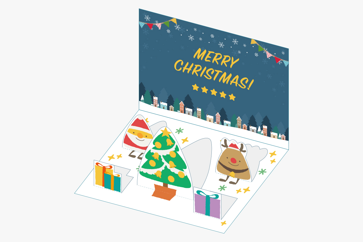 クリスマスカード・ポップアップタイプ